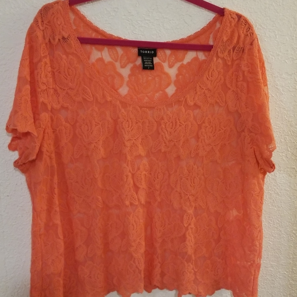 Torrid floral lace top